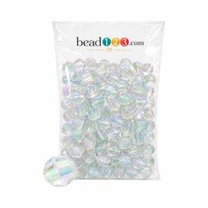 Round Faceted - 12mm - 500 Gram - 580 Pieces - AB