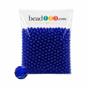 Round Faceted - 8mm - 500 Gram - 2000 Pieces - Blue