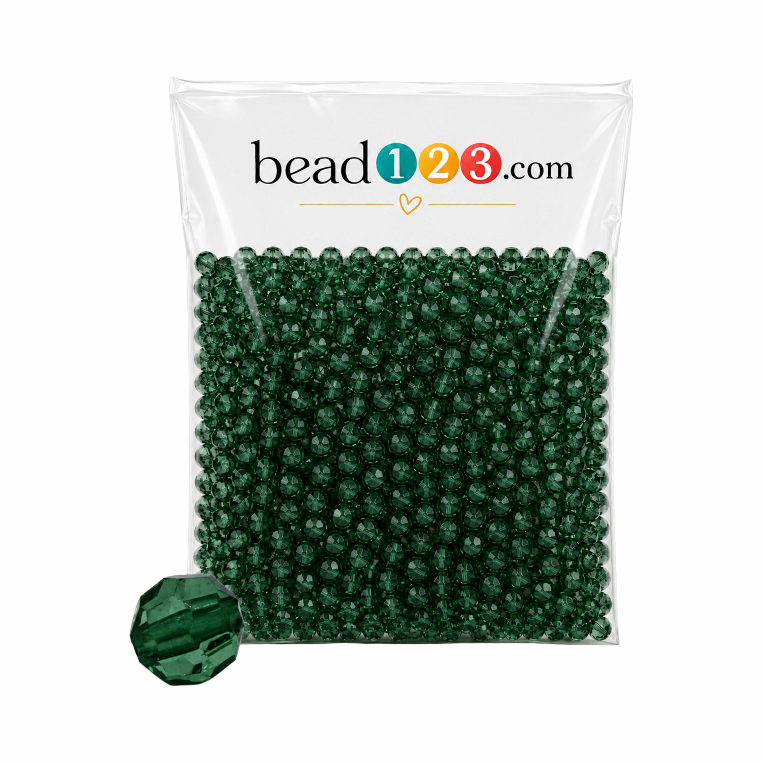 Round Faceted - 8mm - 500 Gram - 2000 Pieces - Green