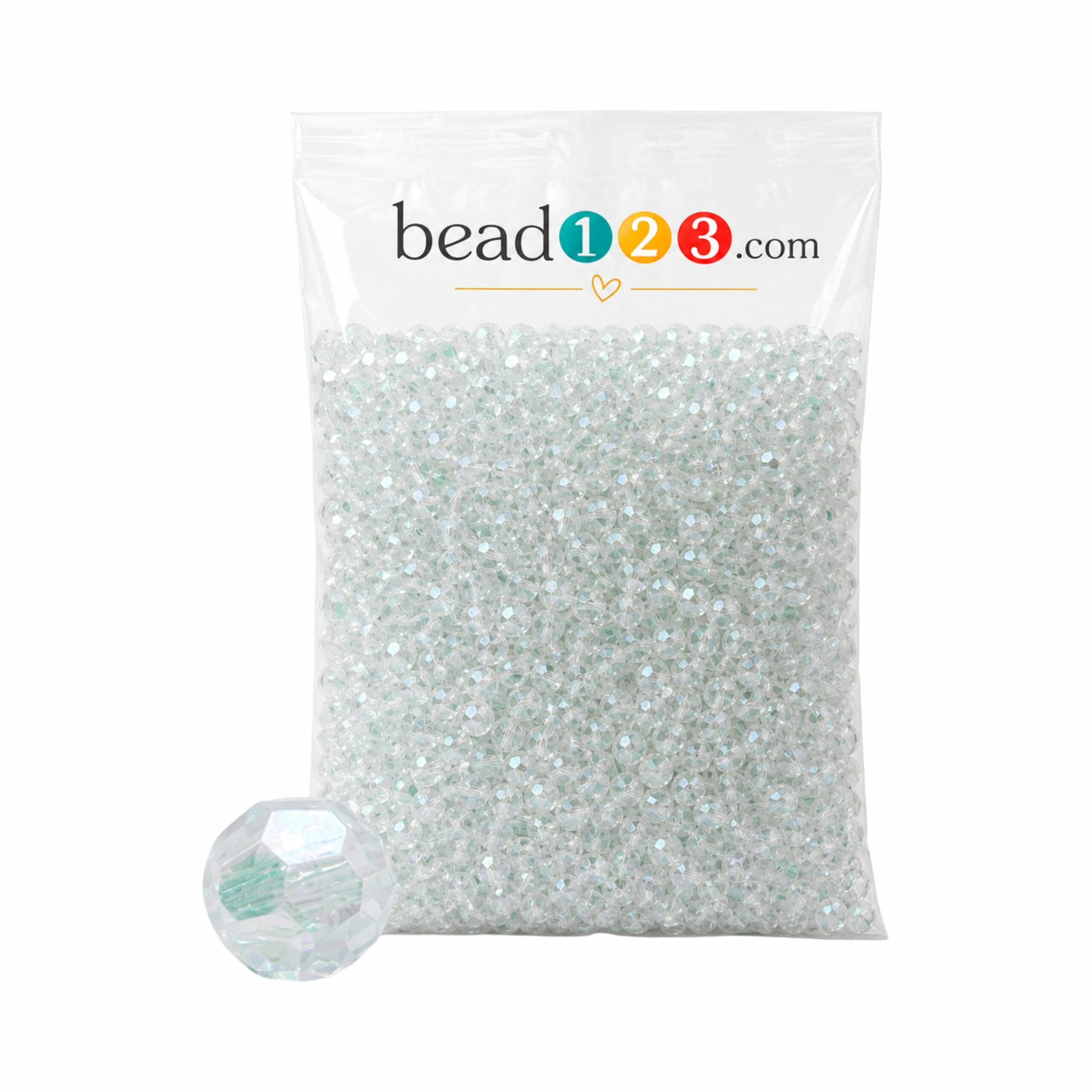 Round Faceted - 6mm - 500 Gram - 5600 Pieces - AB