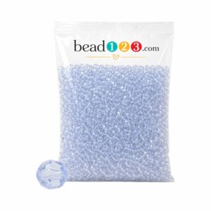 Round Faceted - 8mm - 500 Gram - 2000 Pieces - Light Blue
