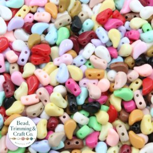 Drop Bead - 2 Hole - 9mm - Mix Colour