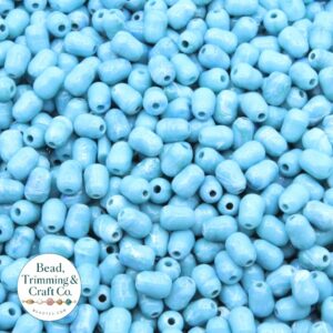 Oval Bead - Irregular - 7mm - Blue