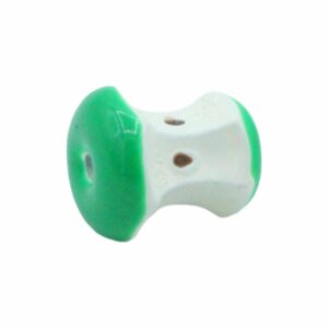 Apple Core Bead - 10mm - Green