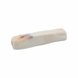 Rectangle Wave Bead - 80 x 18mm - Cream