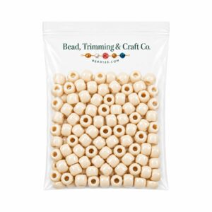 Pony Beads - 9mm - Cream - Opaque - 100 Pieces