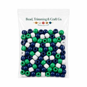 Pony Beads - 9mm - Torres Strait Islander Mix - 100 Pieces