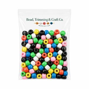 Pony Beads - 9mm - Opaque Mix - 100 Pieces