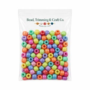 Pony Beads - 9mm - Pearl Mix - 100 Pieces