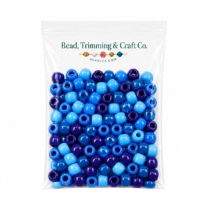 Pony Beads - 9mm - Blue Mix - 100 Pieces