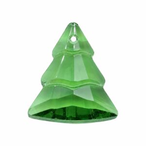 Christmas Tree Pendant - Crystal - 15mm - Fern Green