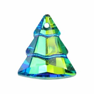 Christmas Tree Pendant - Crystal - 15mm - Vitrail Med F
