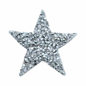 Star Motif - Heat Fix - Rock Crystal - 6cm - Crystal F