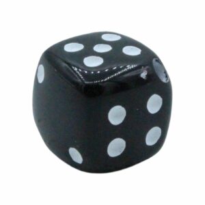 Dice Bead - Black - 10mm