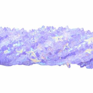 Starfish Bead - 15mm - 70cm Strand - Violet AB