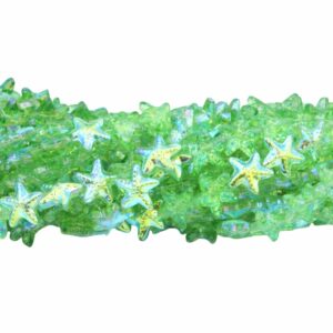 Starfish Bead - 15mm - 70cm Strand - Peridot AB