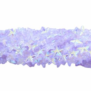 Starfish Bead - 15mm - 70cm Strand - Light Violet AB