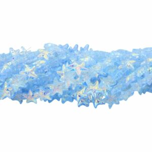 Starfish Bead - 15mm - 70cm Strand - Light Sapphire AB