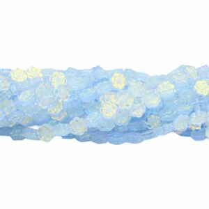 Flower Blossom Bead - 10mm - 78cm Strand - Lt Azore AB