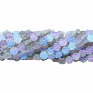 Flower Blossom Bead - 10mm - 78cm Strand - Vitrail AB