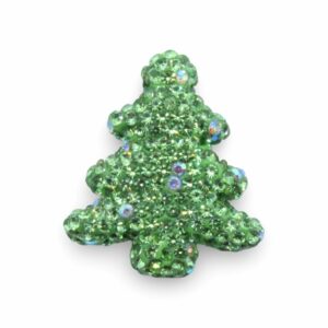 Christmas Tree Crystal Pave Bead - 30mm - Peridot