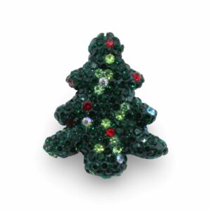 Christmas Tree Crystal Pave Bead - 30mm - Emerald