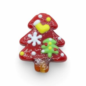 Christmas Tree Lampwork Bead - 25mm - 78cm Strand
