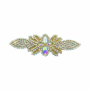 Crystal Applique - 19cm - AB / Gold