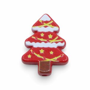 Christmas Tree Bead - 26mm - Red