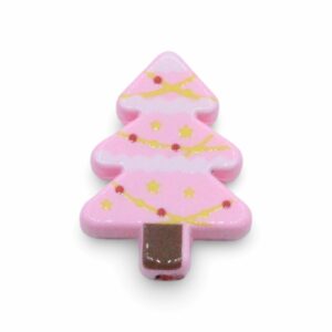Christmas Tree Bead - 26mm - Pink