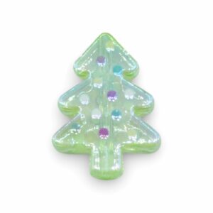 Christmas Tree Bead - Pearlescent / Transparent - 27mm - Green