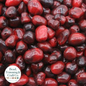 Nugget Bead - 10 to 16mm - Red