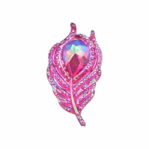 Peacock Feather Rhinestone - 38mm - Rose AB
