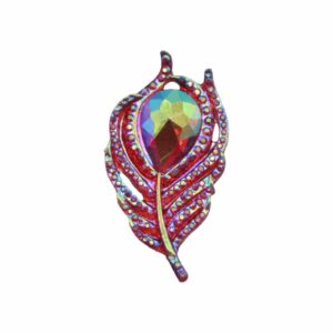 Peacock Feather Rhinestone - 38mm - Siam AB