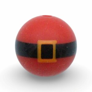 Silicone Round Bead - 15mm - Santa Belly