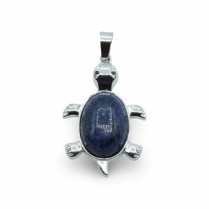 Turtle Pendant - Lapis - 35mm