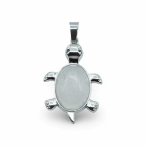 Turtle Pendant - Rose Quartz - 35mm