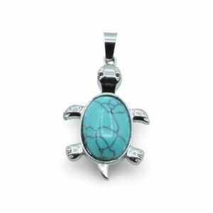 Turtle Pendant - Howlite - 35mm