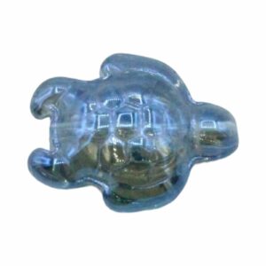 Turtle Bead - 18mm - Metallic Blue