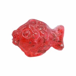 Fish Bead - Glass - 18 x 14mm - Red