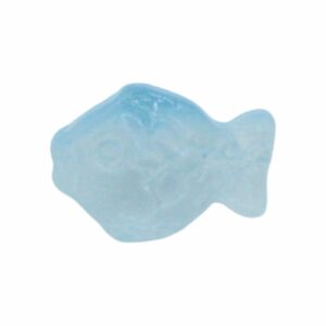 Fish Bead - Glass - 18 x 14mm - Blue