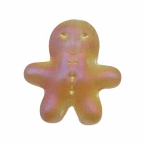 Gingerbread Man Bead - 15mm - Astral Pink