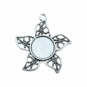 Flower Setting / Pendant - 32mm - Ant Silver