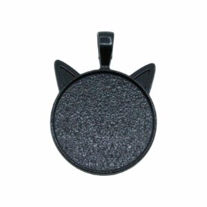 Cat Setting / Pendant - 29mm - Black