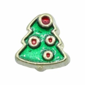 Christmas Tree Bead - 10mm - Red / Green