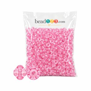 Rondelle Spacer Bead – 6mm – 250 Grams - 4700 Pieces - Light Rose