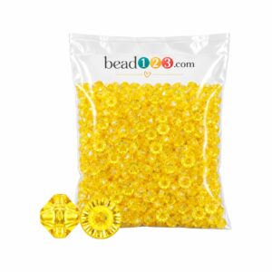 Rondelle Spacer Bead – 6mm – 250 Grams - 4700 Pieces - Citrine