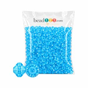 Rondelle Spacer Bead – 6mm – 250 Grams - 4700 Pieces - Aqua