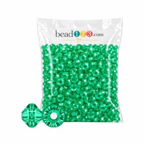 Rondelle Spacer Bead – 6mm – 250 Grams - 4700 Pieces - Emerald