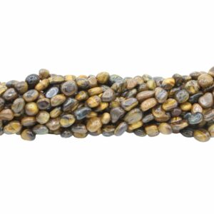 6 to 8mm Nugget Shape Bead - Tiger Eye - 39cm Strand